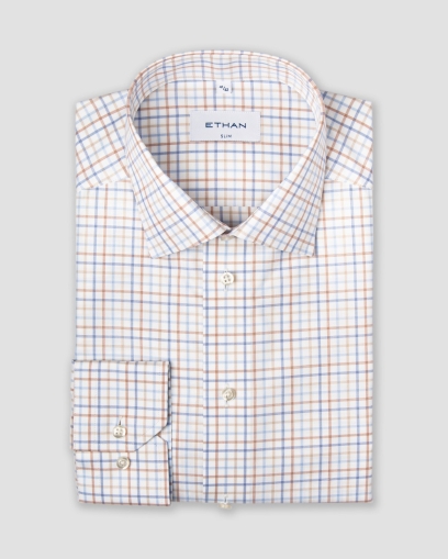 Camasa slim fit cu carouri fine