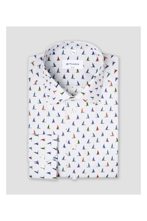 Camasa slim fit print sailing