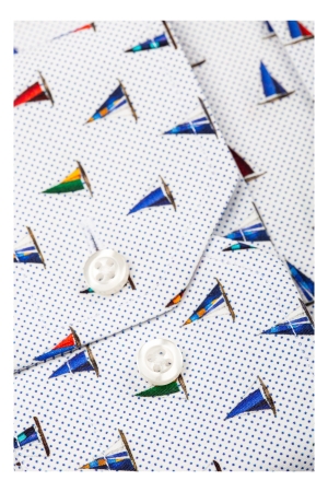 Camasa slim fit print sailing