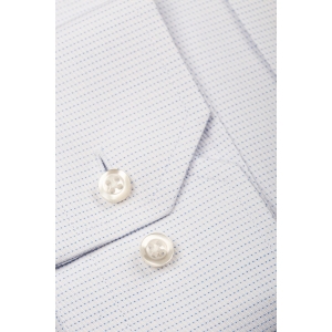 Camasa slim fit alb cu microprint bleu