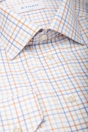 Camasa slim fit cu carouri fine
